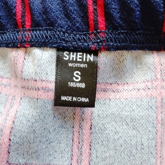 Shein Red & Blue Plaid Skirt - Picture 3 of 3